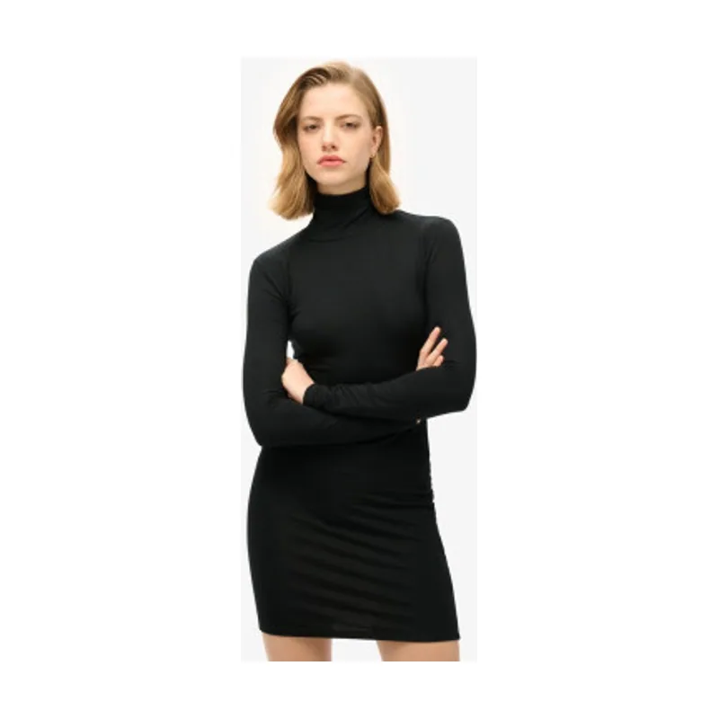 Minivestido de cuello alto y manga larga W8011765A