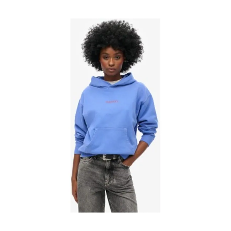 Sudadera suelta con capucha y logotipo City W2012169A