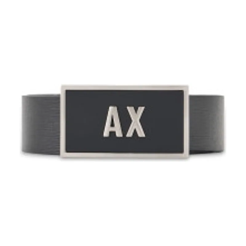A|X Armani Exchange Conjunto de cinturón de piel con dos pasadores XM000185AF11958MC038