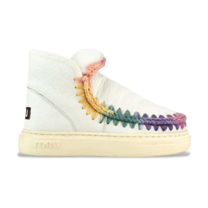 Mou Botines de piel Eskimo sneaker bold rainbow stitching MU.FW411007B