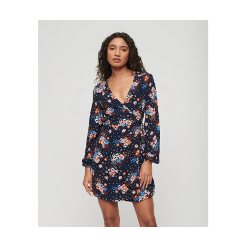 Minivestido cruzado con estampado W8011530A