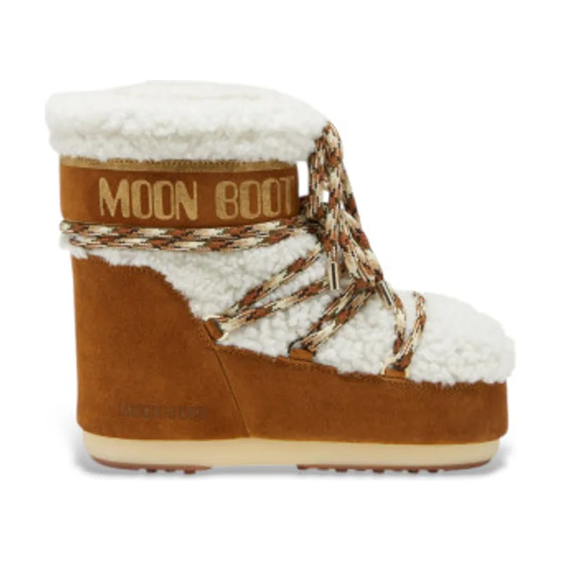 Moon Boot Botas de piel Lab69 Icon Low marrón de lana 80D1409580