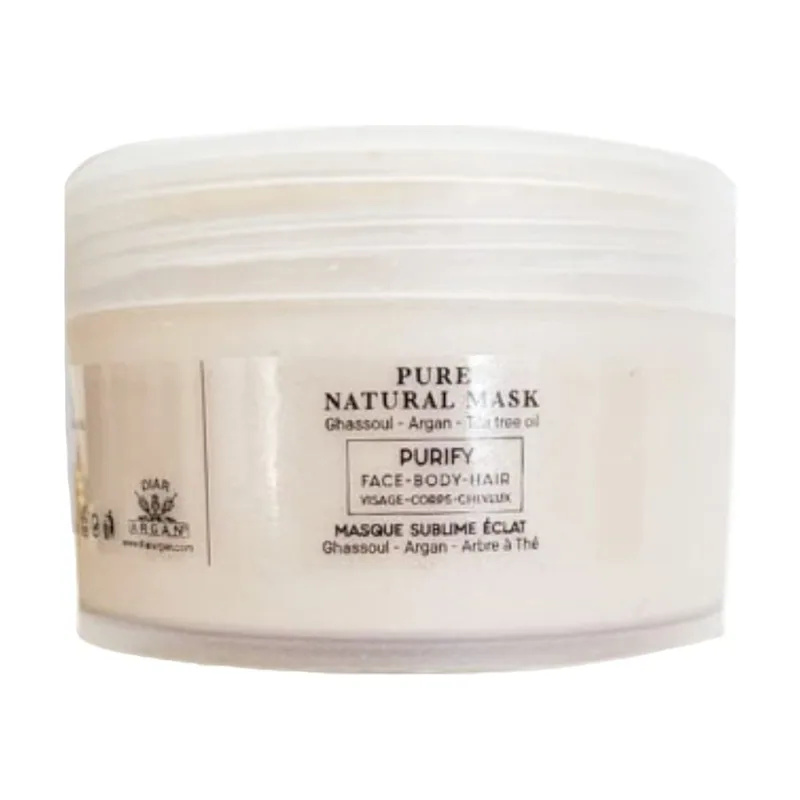 Diar Argan MASCARILLA NATURAL aceite de argán puro y ghassoul 200 ml