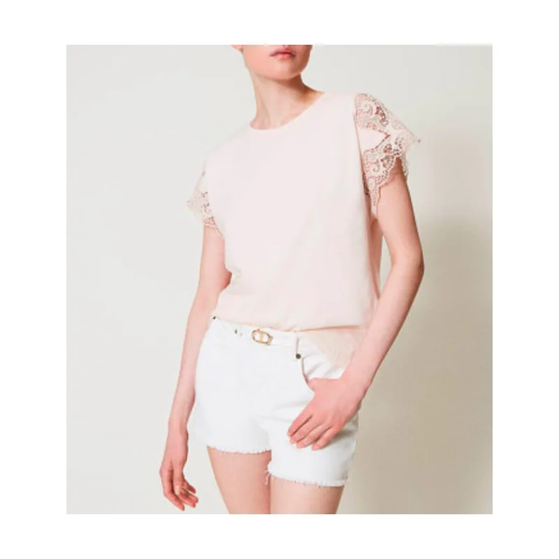 Twinset Camiseta estándar con encaje 251TP2290