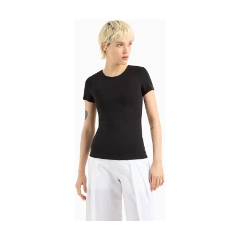 A|X Armani Exchange Camiseta ajustada de punto elástico Essential Logo Signature XW001174AF14668UC001