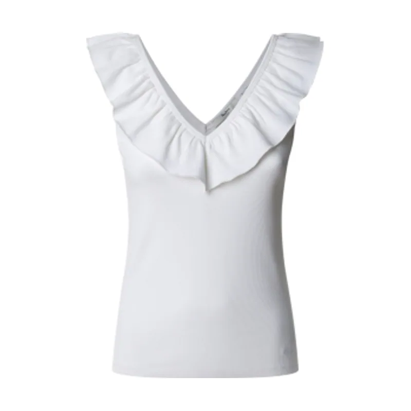 Pepe jeans Top canalé escote en v Millie PL506050