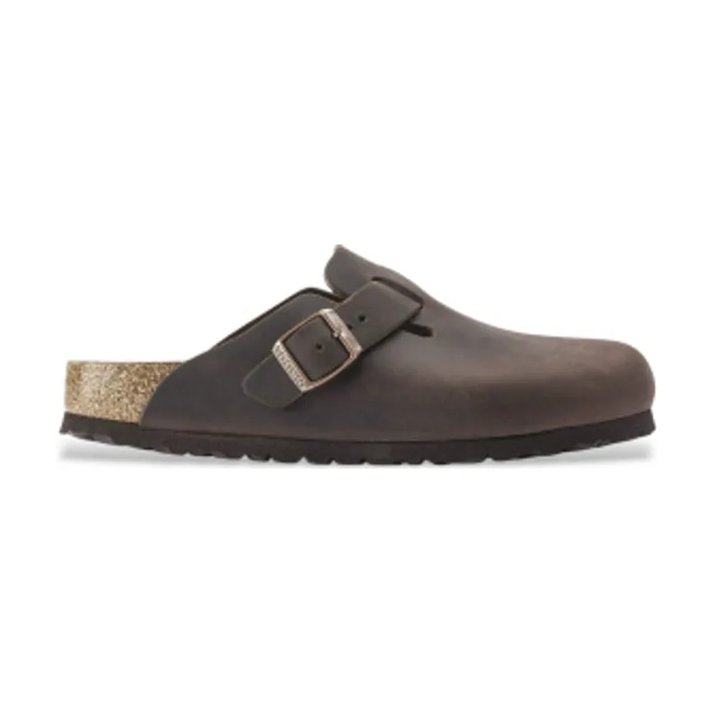 Birkenstock Zuecos de Piel Boston (Ajuste Regular) 860131