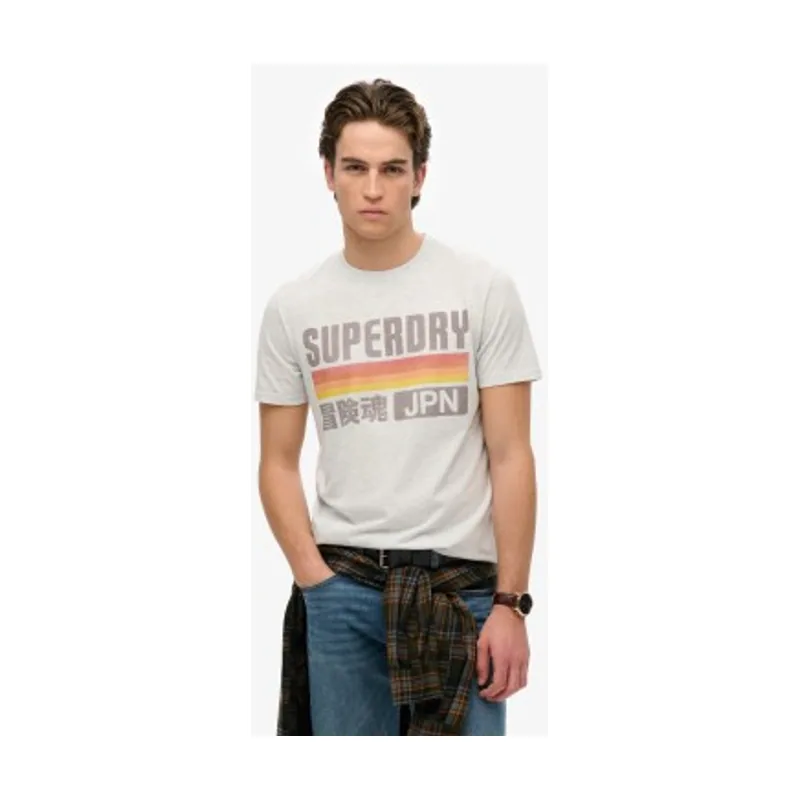 Superdry Camiseta de rayas de corte relajado Japan M1012174A