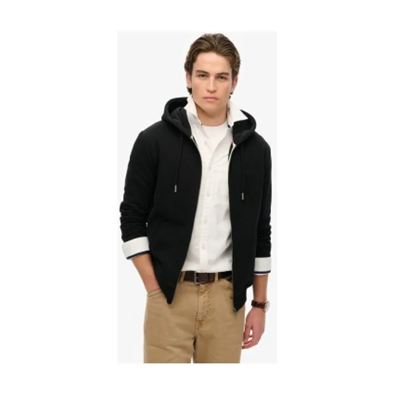 Superdry Sudadera con capucha, cremallera y logotipo Essential M2014128A
