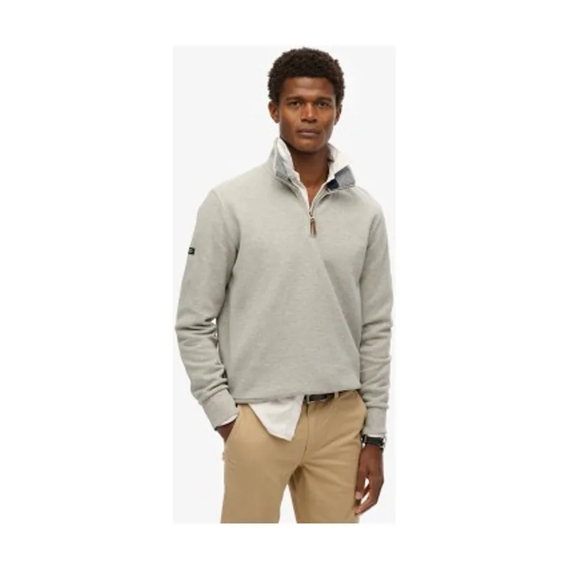 Sudadera de piqué con media cremallera Core M2014078A