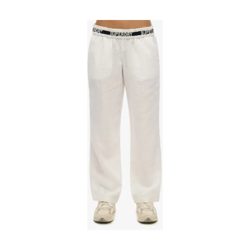 Superdry Pantalón de lino con cordón de ajuste W7011182A