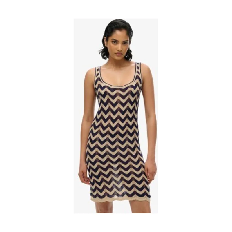 Minivestido de punto en zigzag W8011846A