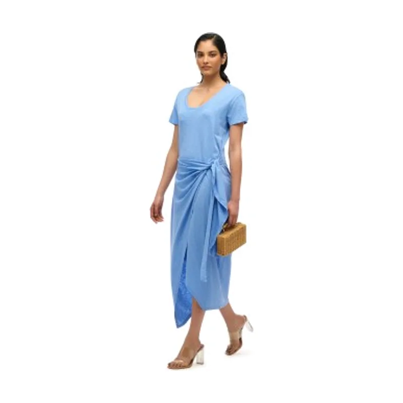 Superdry Vestido midi cruzado flameado W8011944A