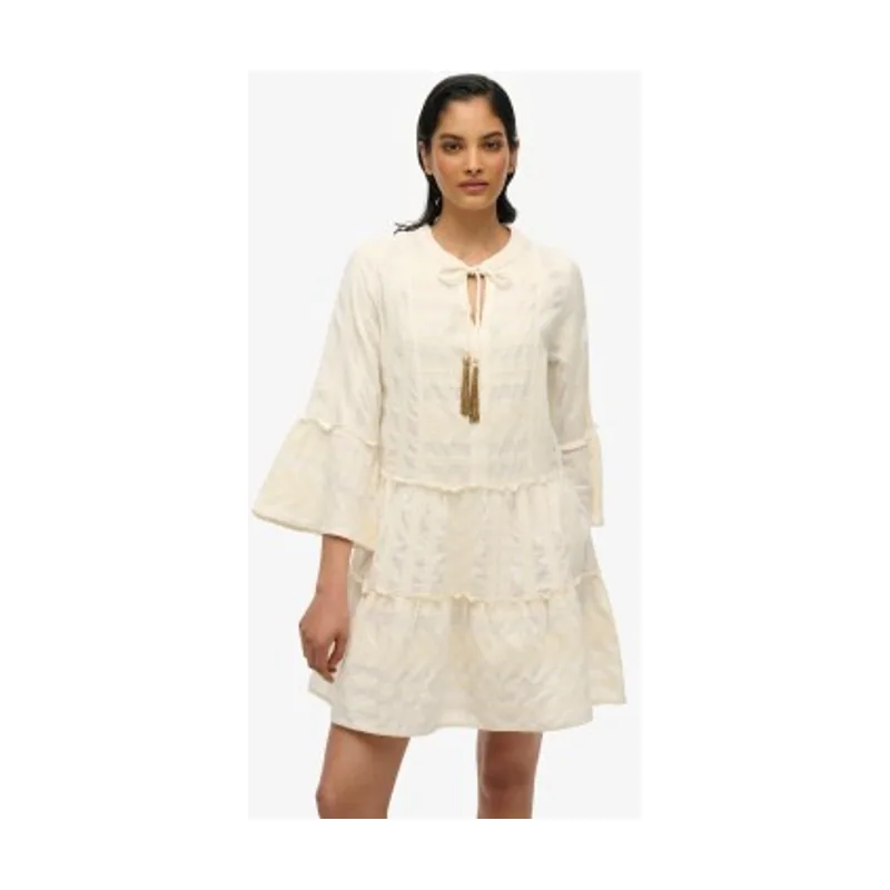 Superdry Minivestido escalonado de manga larga W8011916A