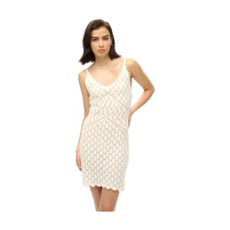 Superdry Vestido mini de ganchillo con tirantes W8011606A