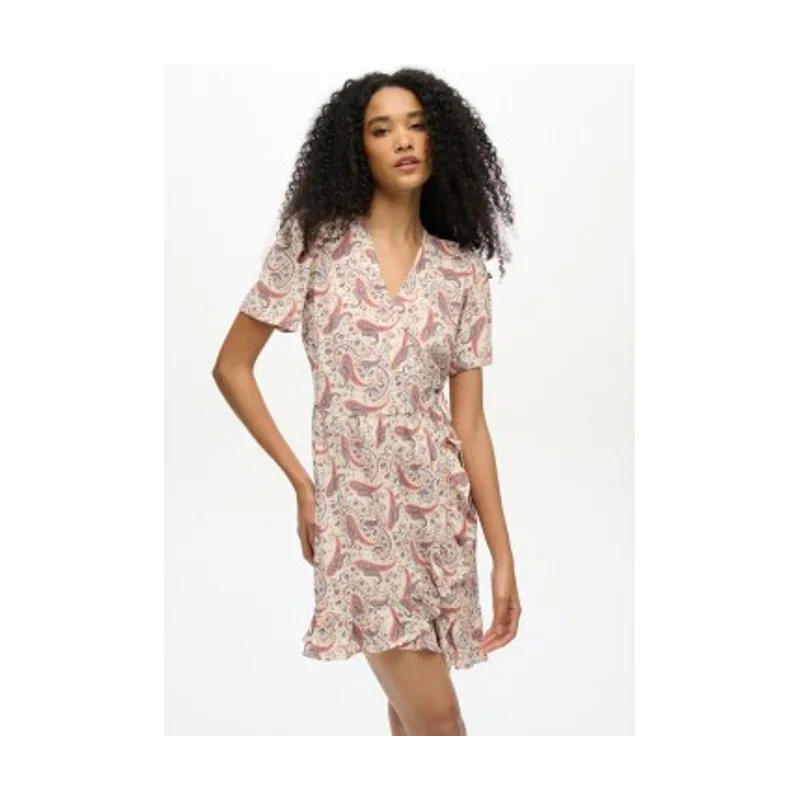 Superdry Vestido mini cruzado estampado SS W8011877A