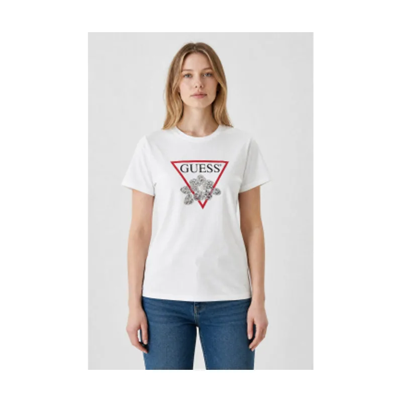 Guess Camiseta Triangulo con perlas W5YI38I3Z14