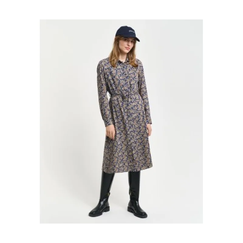 Vestido Camisero Con Estampado De Cachemir 4503353