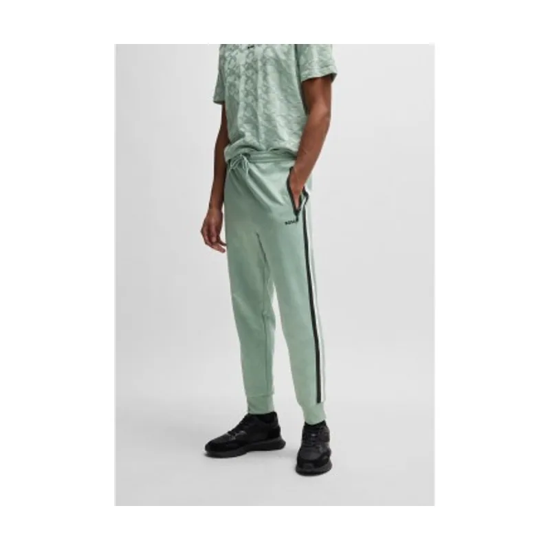 Boss Pantalón de chándal relaxed fit con círculos tejidos en jacquard 50537373