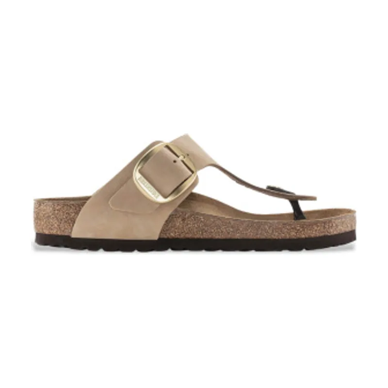 Birkenstock Sandalias de Piel Nobuck Gizeh Big Buckle (Ajuste Estrecho) 1024007