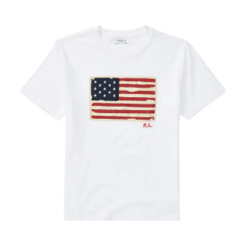 Polo Ralph Lauren Camiseta de punto de algodón con bandera 323843794004