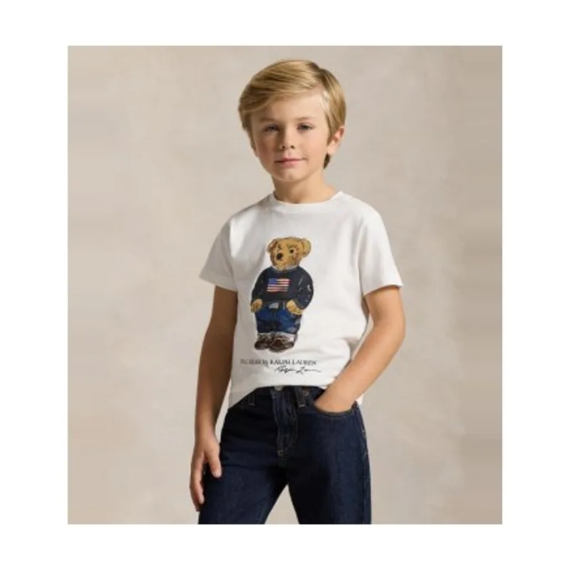 Polo Ralph Lauren Camiseta de algodón con Polo Bear 322P00508001