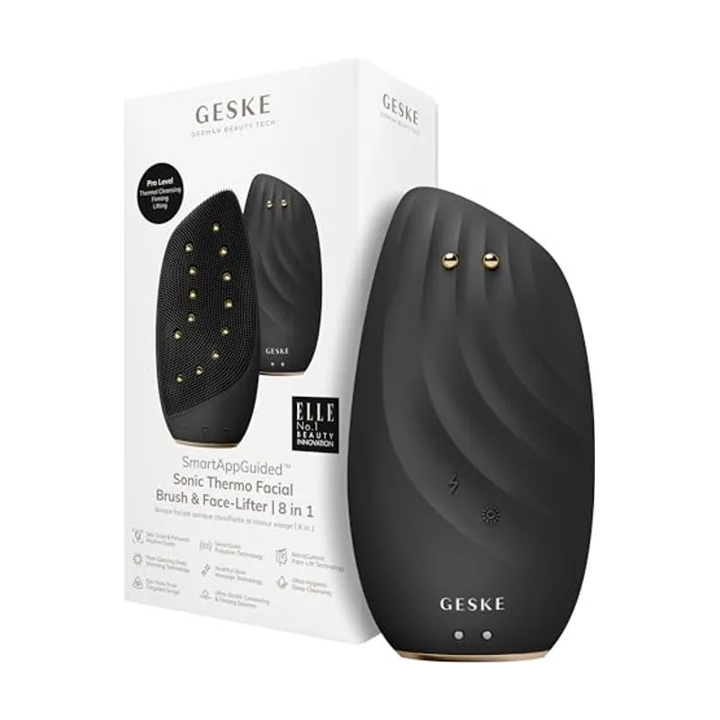 Geske APP GUIDED cepillo sónico thermo y lifting facial 8 en 1 #negro