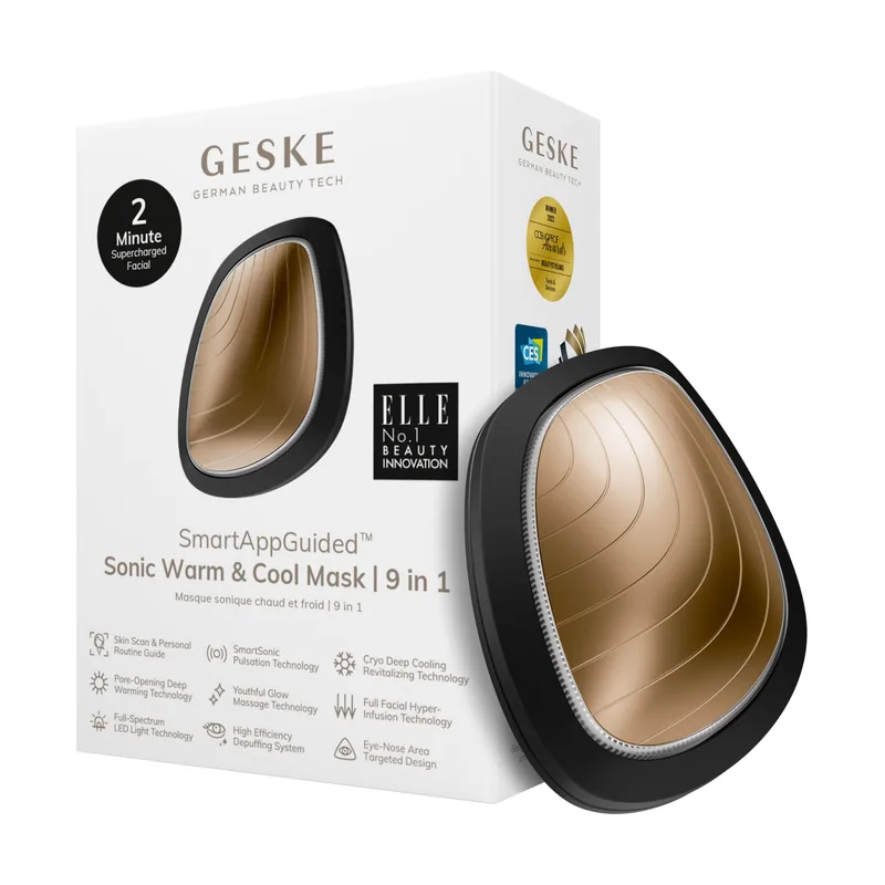 Geske APP GUIDED mascarilla sónica cálido y fresco 9 en 1 #dorado