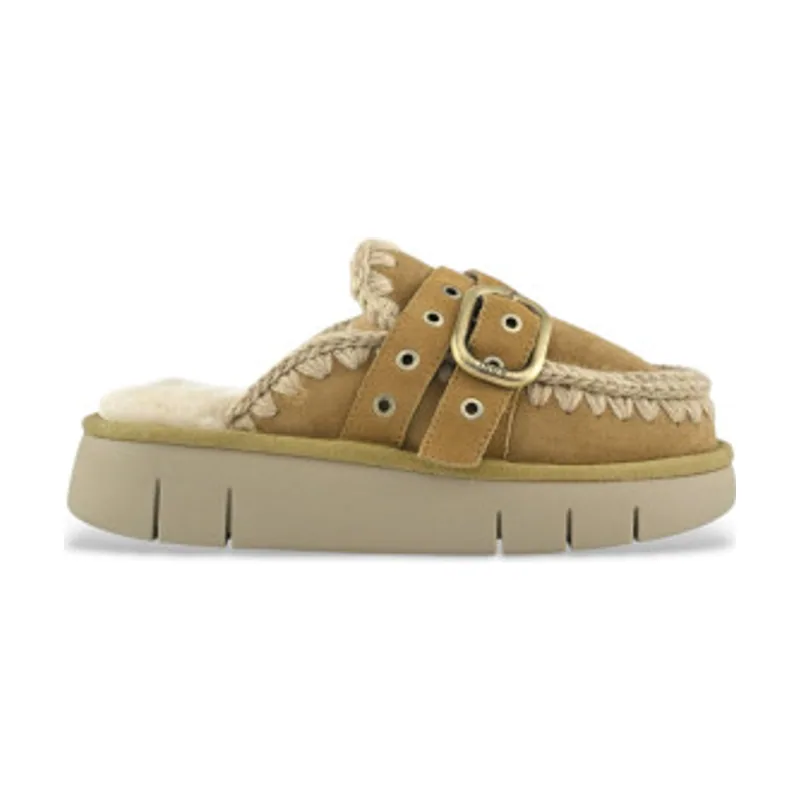Mou Zuecos de Piel con Hebilla MU.FW531030A