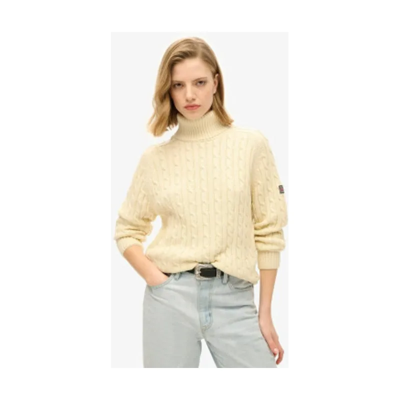 Superdry Jersey Slouchy cable roll W6110614A