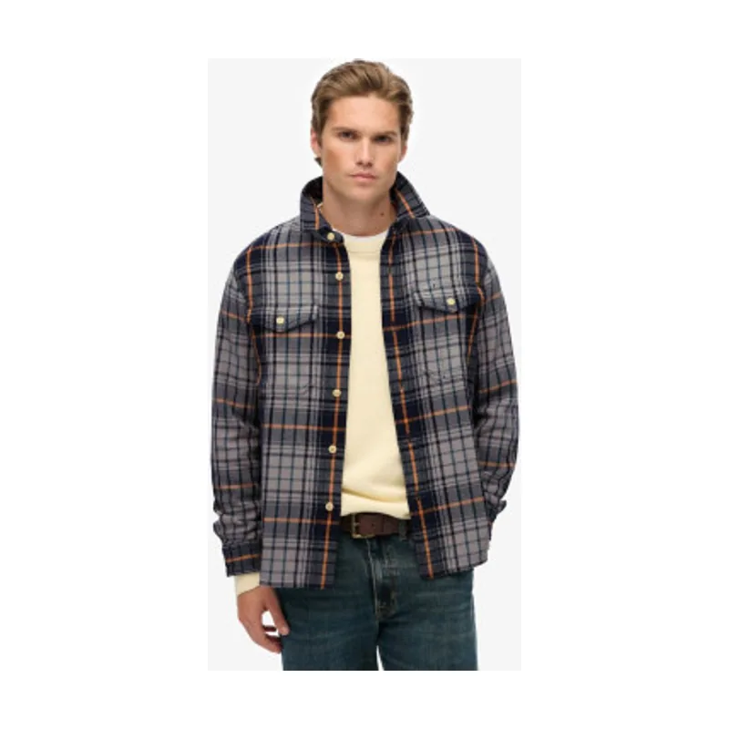 Superdry Camisa a Cuadros Pesada M4011018A