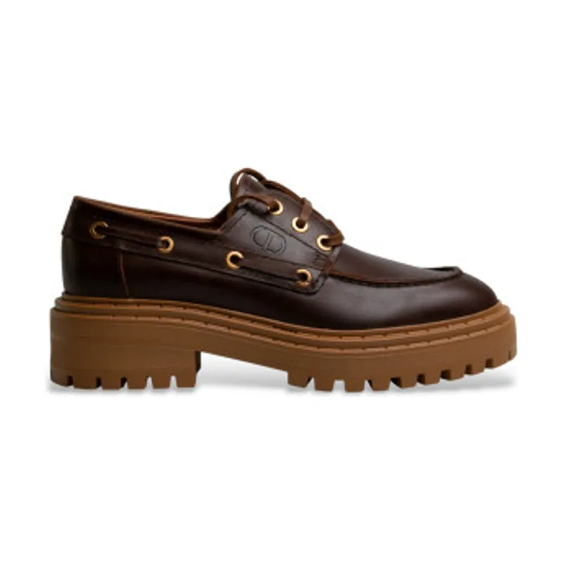 Twinset Mocasines de piel Stringata 252TGT190