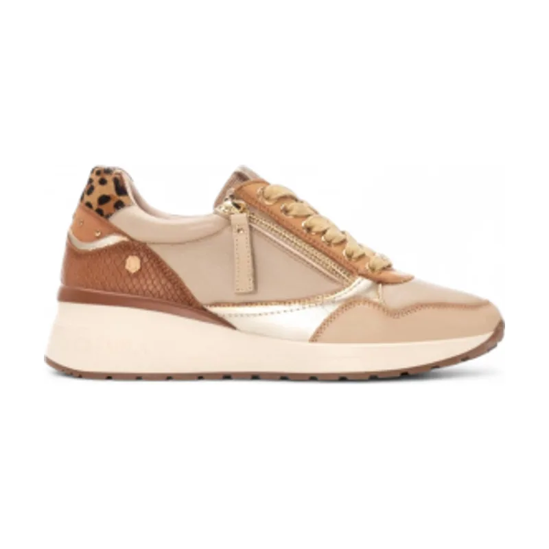 Zapatillas de Piel 162442 16244201-BEIGE