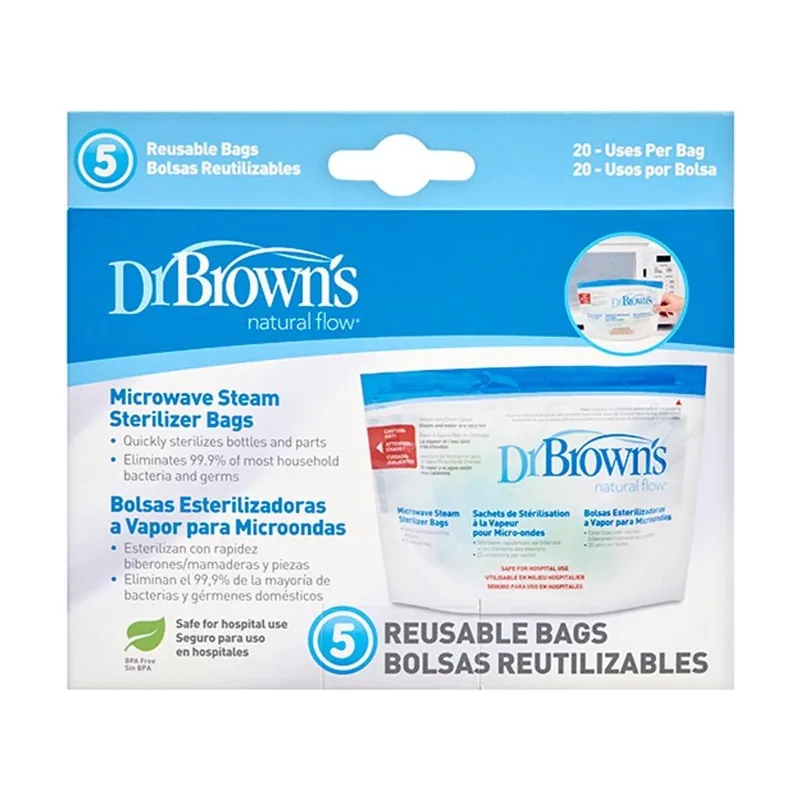 Dr. Brown's Bolsas Esterilizadoras Microondas 5 Unids