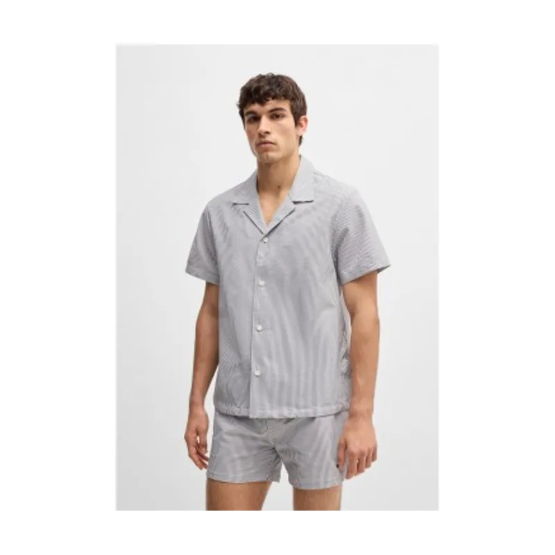 Boss Camisa playera regular fit en tejido de sirsaca 50540037