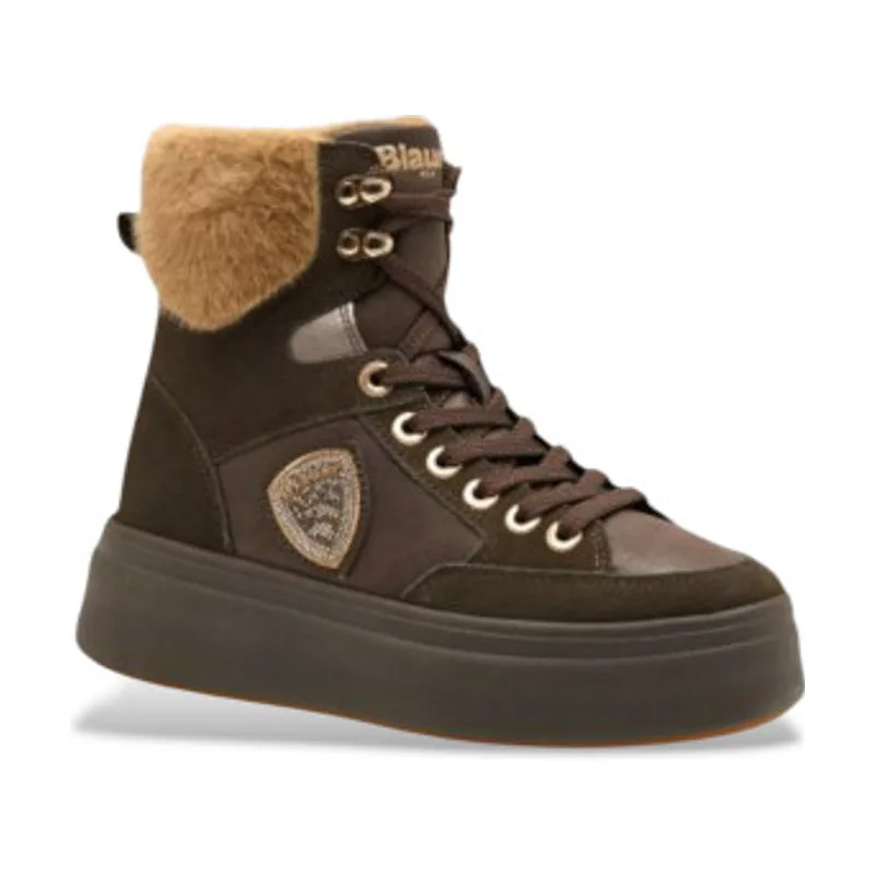Blauer Botines de piel Emery F5EMERY01