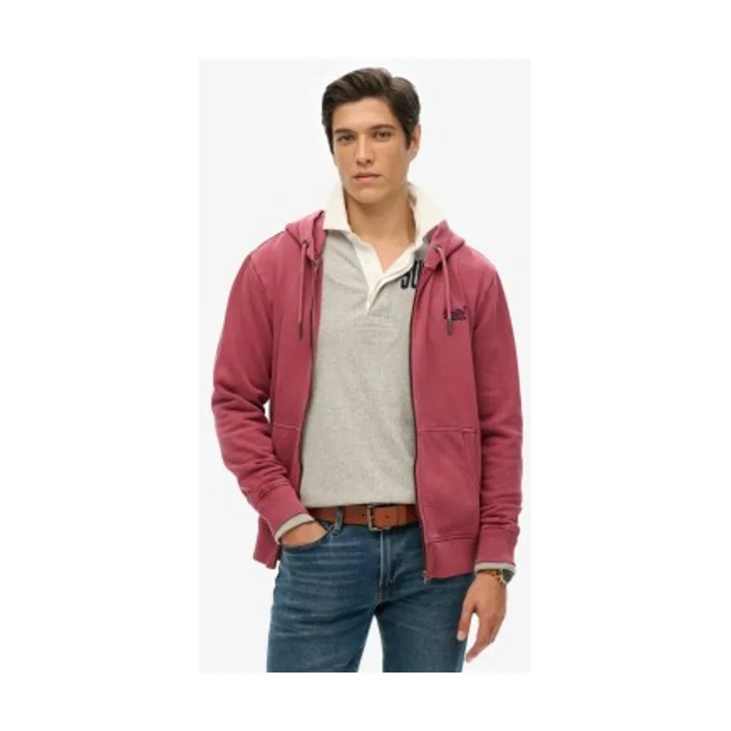 Sudadera Essential Logo Washed Ziphood M2013753A