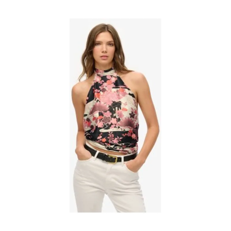 Top halter jacquard Goshodoki W6012024A