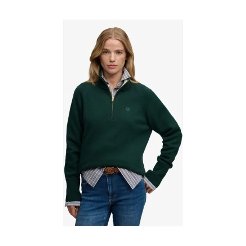 Superdry Jersey de punto con media cremallera en W6110625A