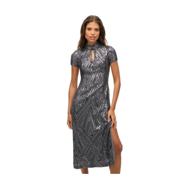 Superdry Vestido Mandarin Sequin midi W8012037A
