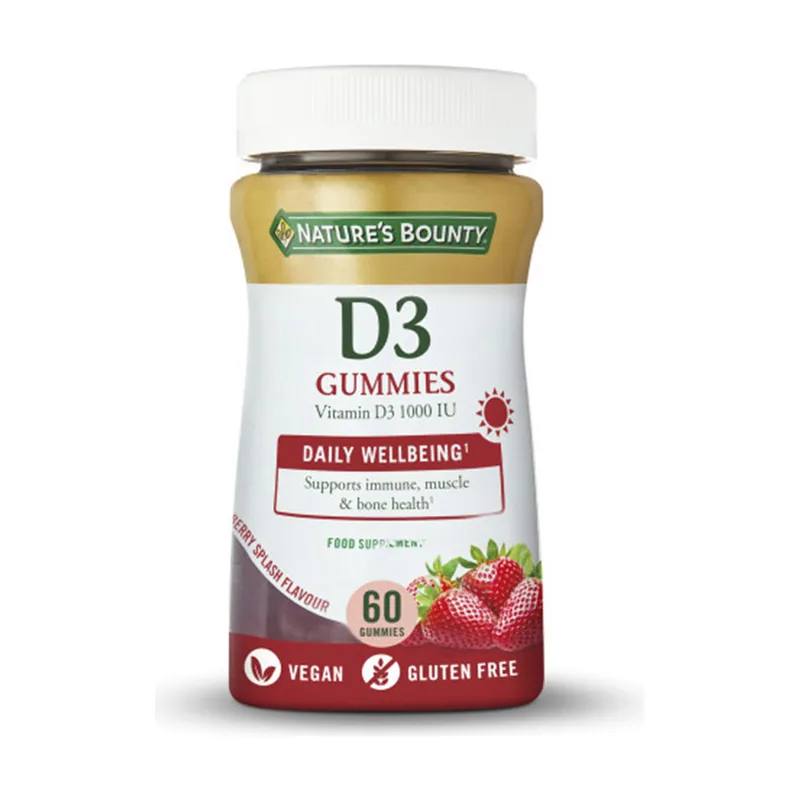 Nature's Bounty VITAMINA D3 1000 UI 60 gummies
