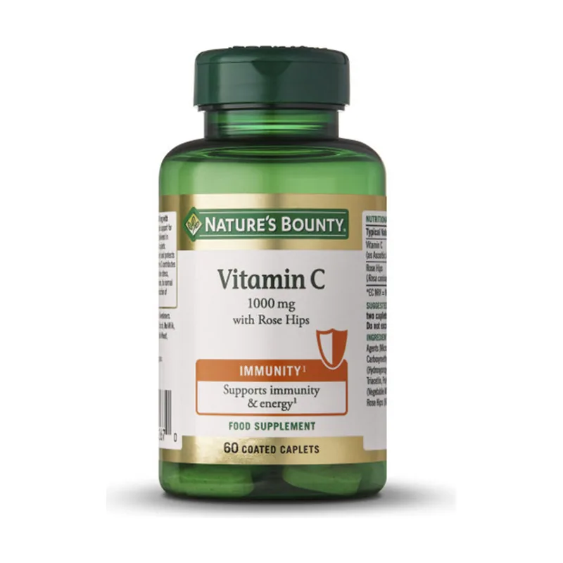 Nature's Bounty VITAMINA C 1000 mg con escaramujo cápsulas recubiertas 60 u