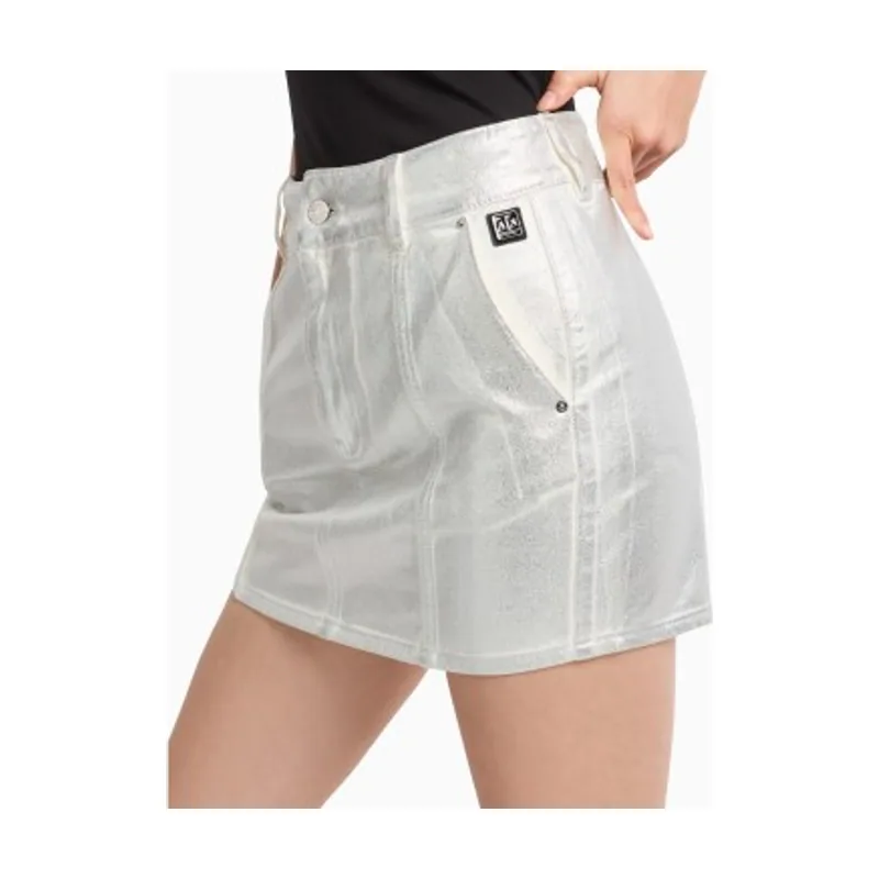 A|X Armani Exchange Minifalda de mezclilla de talle alto XW000099AF10836M8047