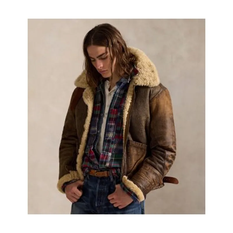 Polo Ralph Lauren Bomber de piel Shearling 710939176001