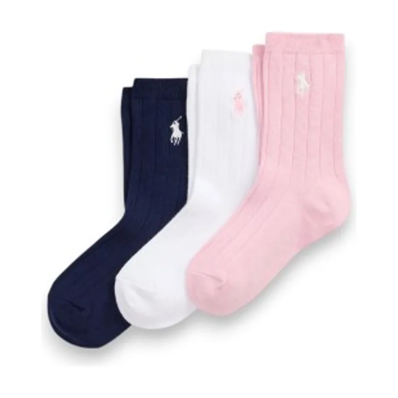 Polo Ralph Lauren Set 3 pares de calcetines acanalados 447979308001