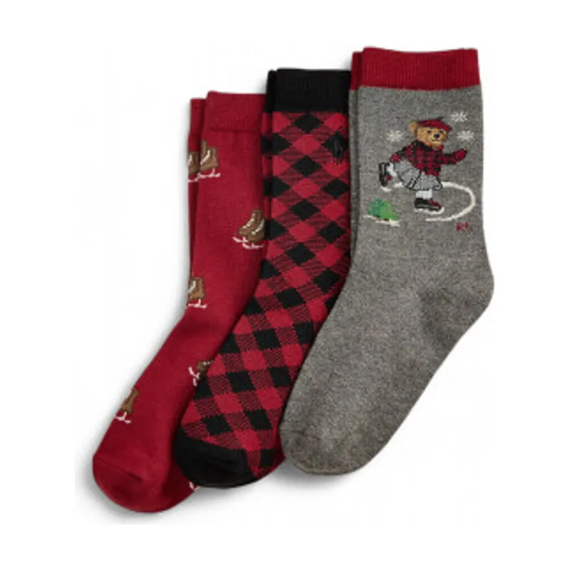 Polo Ralph Lauren Set 3 pares de calcetines con Polo Bear 447P03265001