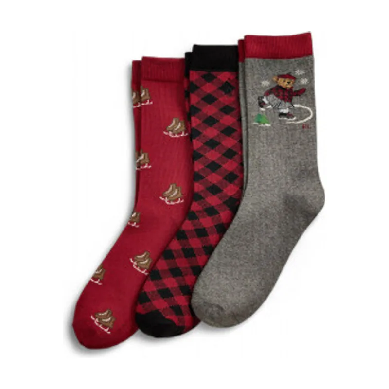 Polo Ralph Lauren Set 3 pares de calcetines con Polo Bear 448P03265001
