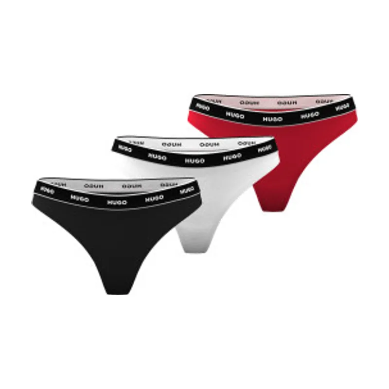 Hugo Set 3 Tangas con Logo 50545680