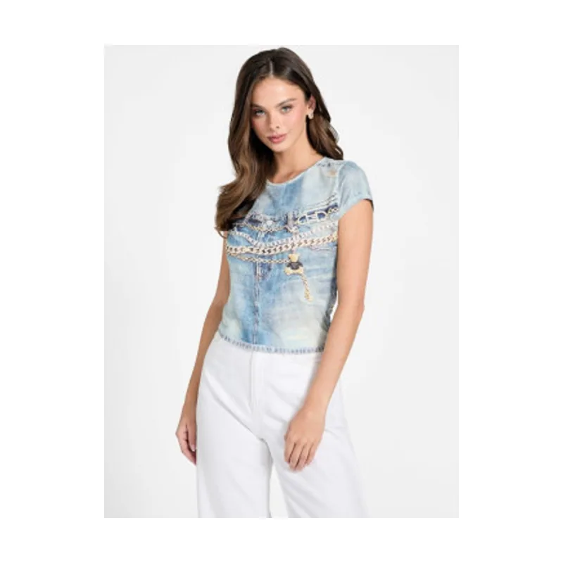 Guess Camiseta denim Sub W6RI52KCCG0