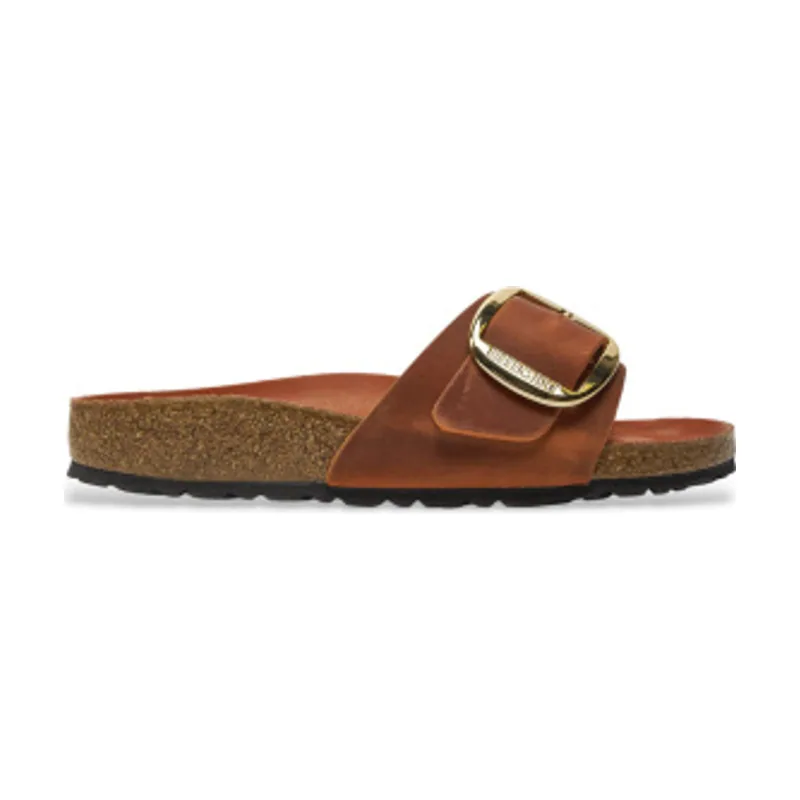 Birkenstock Sandalias de Piel Madrid Big Buckle Oiled (Ajuste Estrecho) 1026632